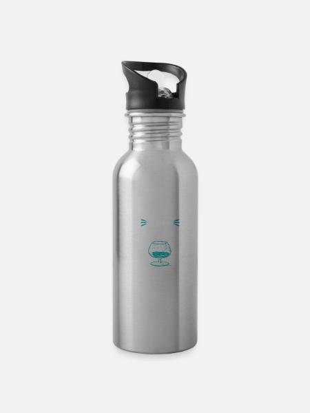 cognac papa drink - Trinkflasche mit integriertem Trinkhalm -