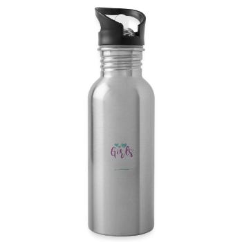 Jga Junggesellinnen Girls Tour - Trinkflasche mit integriertem Trinkhalm - Lightsilver - Rechts