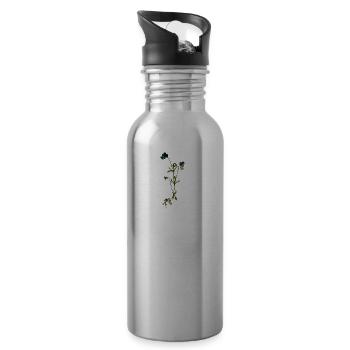 herbes thym romarin persil origan aneth - Gourde avec paille intégrée - argent clair - Droite