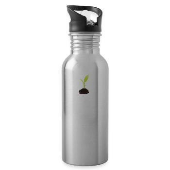 Sprout illustration - Water bottle with straw - silver - Right
