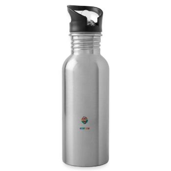 Be Gay Do Crime Schwule LGBT Pride Gay Rainbow - Trinkflasche mit integriertem Trinkhalm - Lightsilver - Rechts