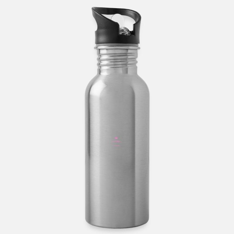 Ich wollte nie eine Prinzessin werden... - Trinkflasche mit integriertem Trinkhalm - Lightsilver