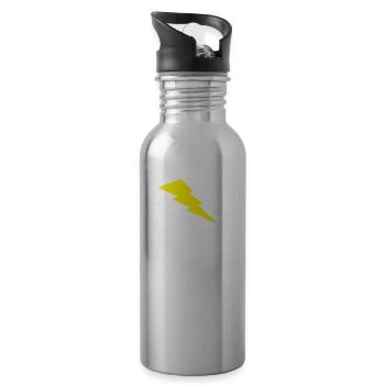 Blitz - Trinkflasche mit integriertem Trinkhalm - Lightsilver - Rechts