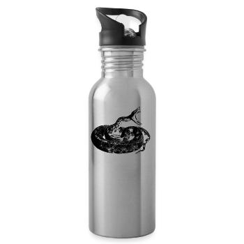Schlange - Trinkflasche mit integriertem Trinkhalm - Lightsilver - Rechts