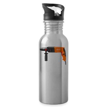 drilling machine - Water bottle with straw - silver - Right
