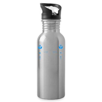 DART AUSSEHEN - Trinkflasche mit integriertem Trinkhalm - Lightsilver - Rechts