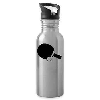 Tischtennis - Trinkflasche mit integriertem Trinkhalm - Lightsilver - Rechts