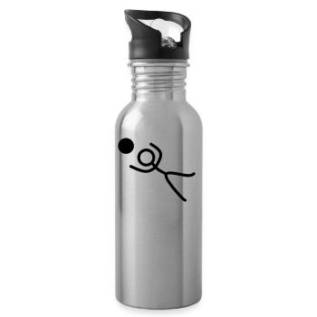 gardien Stickman - Gourde avec paille intégrée - argent clair - Droite