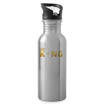 giftgamesmaster god MIKROFON MICROFON MI - Water bottle with straw - silver - Right
