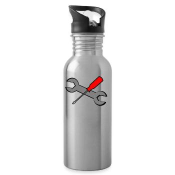 outils - Gourde avec paille intégrée - argent clair - Droite