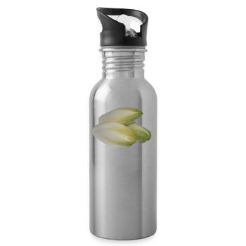 salad salad lettuce halloween vegetables vegetables12 - Water bottle with straw - silver - Right