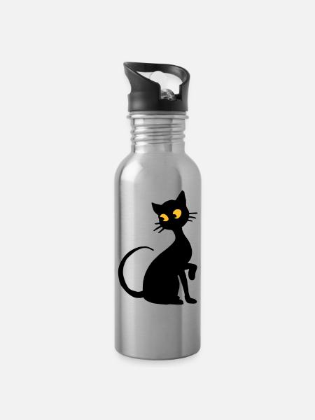 Chat - Water bottle with straw - silver