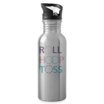 Hula Hoop - Trinkflasche mit integriertem Trinkhalm - Lightsilver - Rechts