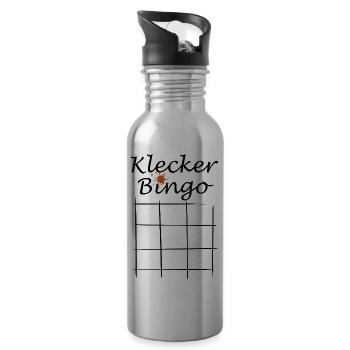 Klecker Bingo - Trinkflasche mit integriertem Trinkhalm - Lightsilver - Rechts