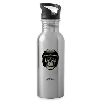 Kein Rad Kein Leben - Trinkflasche mit integriertem Trinkhalm - Lightsilver - Rechts