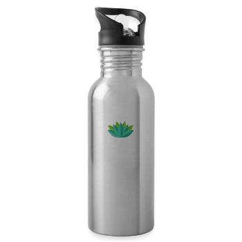 Naturopathy & Naturopath Gift Idea - Water bottle with straw - silver - Right