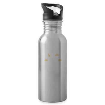 Animal rights activist - Water bottle with straw - silver - Right