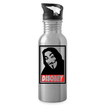 discobey anonymous - Gourde avec paille intégrée - argent clair - Droite
