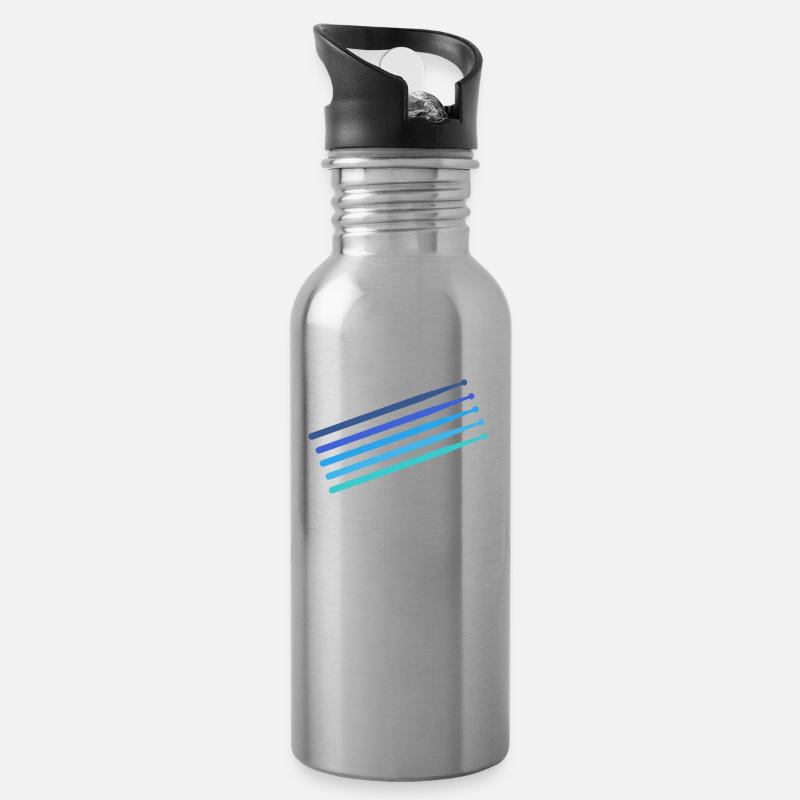 Drumsticks - Water bottle with straw - silver
