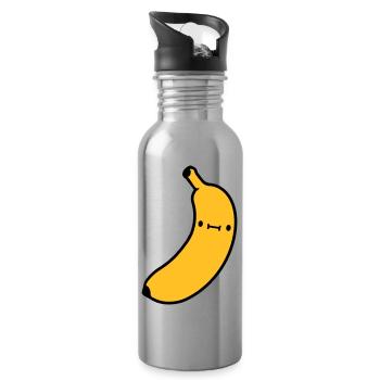 kleine suesse banane mit - Trinkflasche mit integriertem Trinkhalm - Lightsilver - Rechts