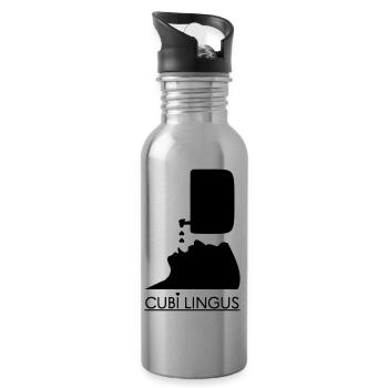 CUBI LINGUS! - Trinkflasche mit integriertem Trinkhalm - Lightsilver - Rechts