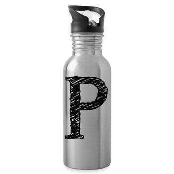 P - Trinkflasche mit integriertem Trinkhalm - Lightsilver - Rechts