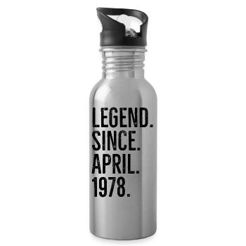 Légende depuis avril 1978 - Gourde avec paille intégrée - argent clair - Droite