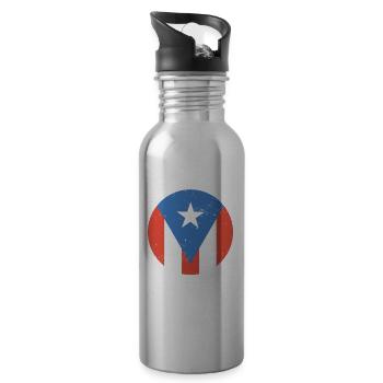 Porto Rico - Gourde avec paille intégrée - argent clair - Droite
