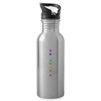 Chakra - Trinkflasche mit integriertem Trinkhalm - Lightsilver - Rechts