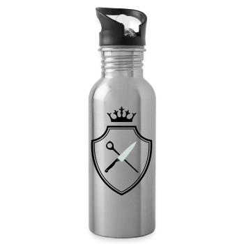 Koch Symbol - Water bottle with straw - silver - Right