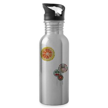 Lollis unter der Sonne - Trinkflasche mit integriertem Trinkhalm - Lightsilver - Rechts