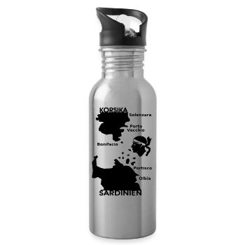 Corsica Sardinia Mori - Water bottle with straw - silver - Right