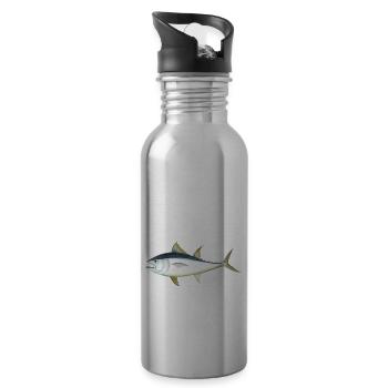 Das ist mein menschliches Kostüm Ich bin wirklich ein Thunfisch - Trinkflasche mit integriertem Trinkhalm - Lightsilver - Rechts