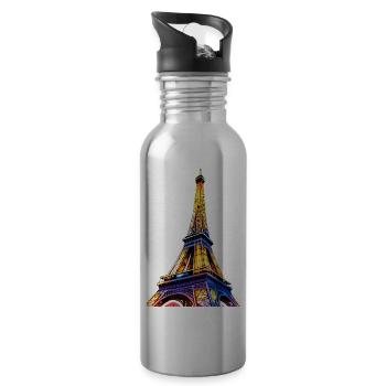 Eiffel tower #16 - Gourde avec paille intégrée - argent clair - Droite