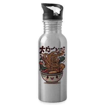 Ramen Happiness - Water bottle with straw - silver - Right