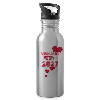 Year 2027 - Water bottle with straw - silver - Right