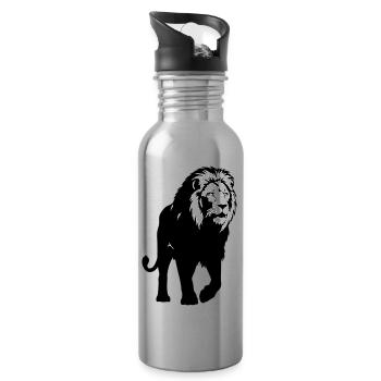 Leon - Water bottle with straw - silver - Right