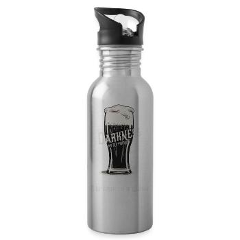 Hello Darkness – Therapy in a Glass - Water bottle with straw - silver - Right