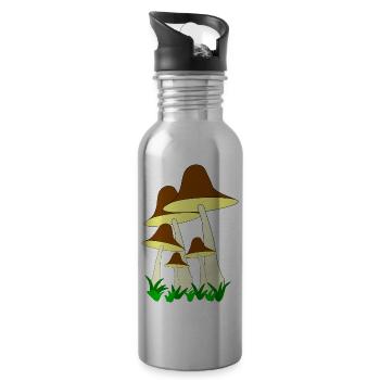 Fungi - Water bottle with straw - silver - Right