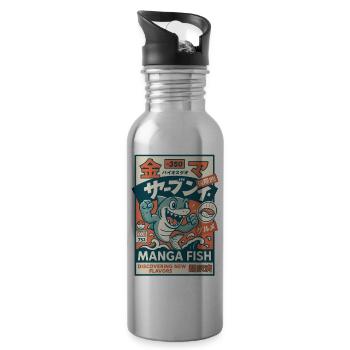 Manga Fish - Gourde avec paille intégrée - argent clair - Droite