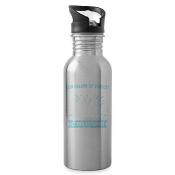 Rostock Ostsee Rostocker - Trinkflasche mit integriertem Trinkhalm - Lightsilver - Rechts