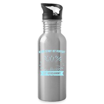 Scharbeutz Ostsee Scharbeutzer Urlaub - Trinkflasche mit integriertem Trinkhalm - Lightsilver - Rechts