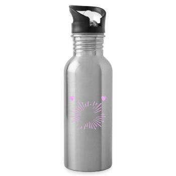 Roofing motif roofing ceilings - Water bottle with straw - silver - Right