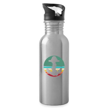 Wismar Ostsee Wismarer Urlaub - Trinkflasche mit integriertem Trinkhalm - Lightsilver - Rechts