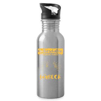 Ebike Lübeck Ebiking Lübecker E-Biker - Trinkflasche mit integriertem Trinkhalm - Lightsilver - Rechts