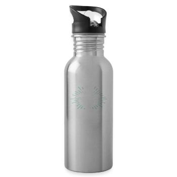 Lübeck Ostsee Lübecker Sprüche - Trinkflasche mit integriertem Trinkhalm - Lightsilver - Rechts