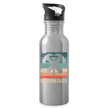 Dachdecker Dachspengler Dachklempner - Trinkflasche mit integriertem Trinkhalm - Lightsilver - Rechts