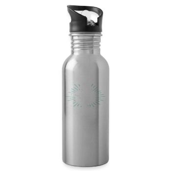 Cuxhaven Nordsee Cuxhavener - Trinkflasche mit integriertem Trinkhalm - Lightsilver - Rechts