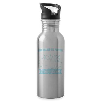 Husum Souvenir Husumer - Trinkflasche mit integriertem Trinkhalm - Lightsilver - Rechts