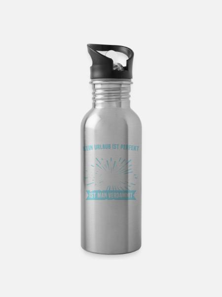 Husum Souvenir Husumer - Trinkflasche mit integriertem Trinkhalm -